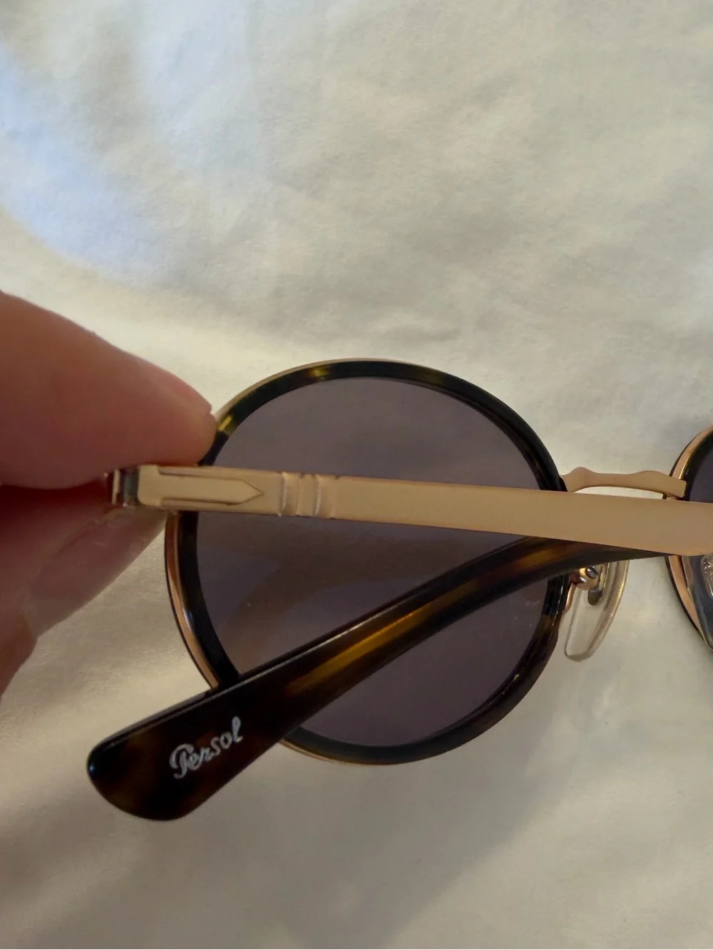 **Persol** Oval Tortoise + Copper Sunglasses w/ Brown Lens
